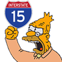old man yells at i15